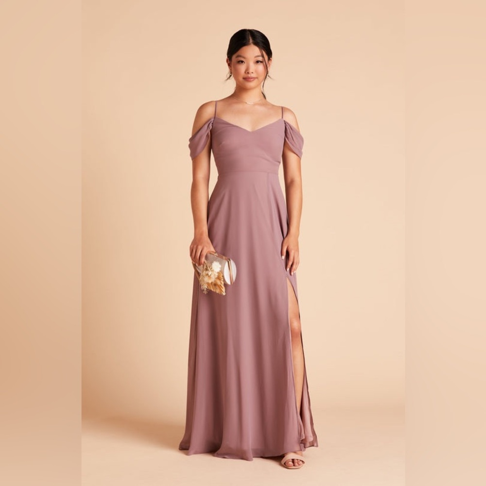 Birdy Grey Dark Mauve Devin Convertible Dress w matching Men’s pocket square